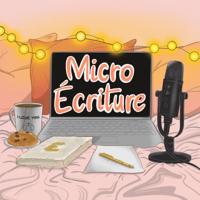 Logo micro écriture podcast Elise Giraudau
